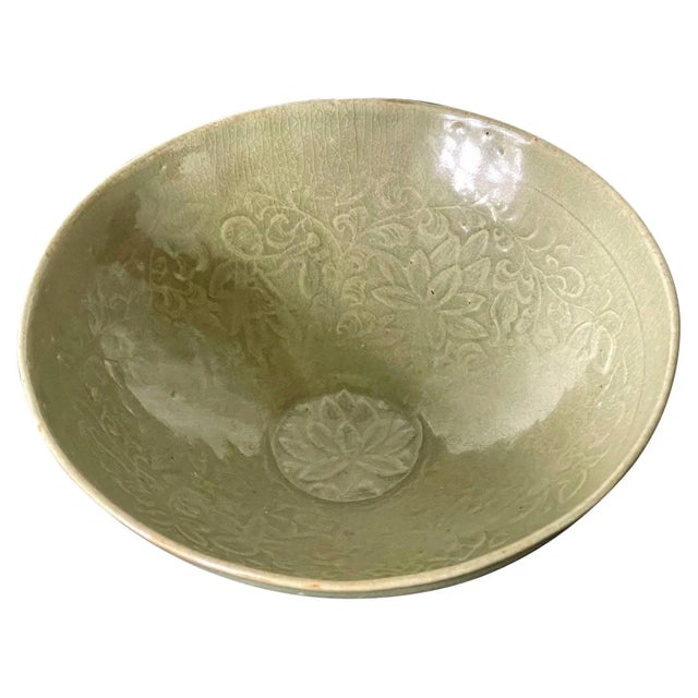 Antique Korean Ceramic Bowl with Carved Design Goryeo Dynasty For Sale - Image 13 of 13
