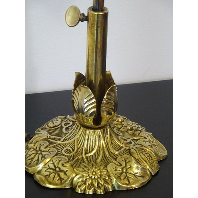 Metal Vintage Bronze Swan-Neck Lamp from Le Dauphin, 1976 For Sale - Image 7 of 18
