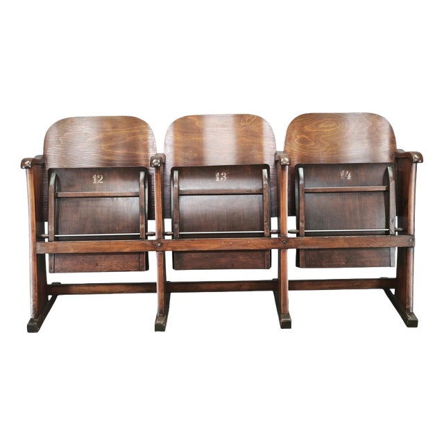 Czechoslovak 3-Seater Cinema Bench, 1920s For Sale
