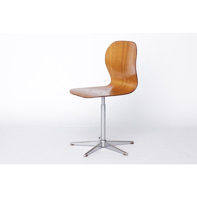 Vintage Pagholz Swivel Chair by Neuwieder Schulmöbel, 1960s For Sale - Image 4 of 11