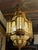 Monumental Arab-Moorish Hanging Lantern in Pierced Metal with Translucent Panels, 1920s For Sale - Image 4 of 5