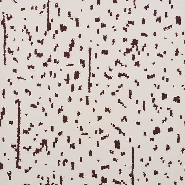 Sample - Schumacher X Miles Redd Bespotted Wallpaper in Brown For Sale