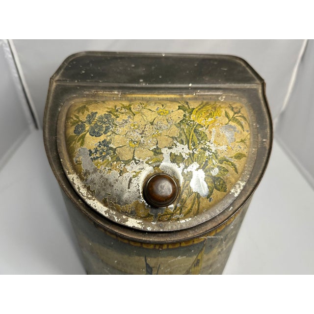 American Antique Tin-Litho Tobacco Canister: Ponce de Leon General Store Display For Sale - Image 3 of 10