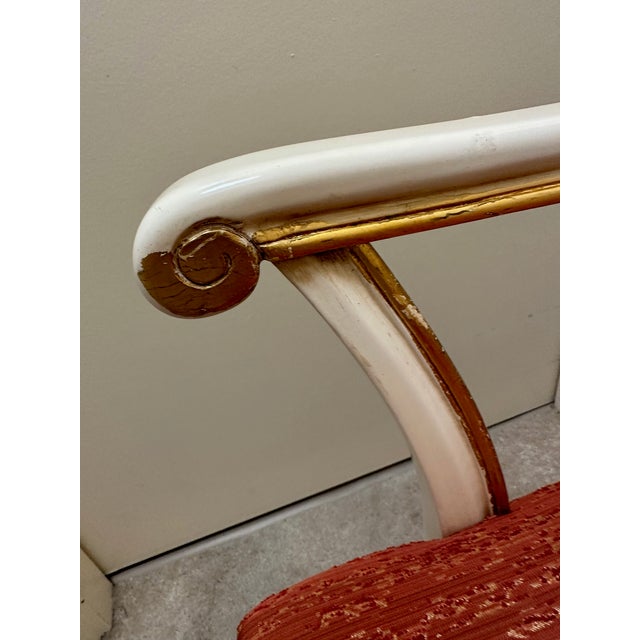100% Made in Italy by Famous Caspani Tino Vintage Arm Chairs Hand Crafted and Painted . For Sale In Miami - Image 6 of 9