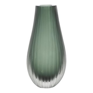 Hand-Blown Murano Supreme Vase in Eucalyptus Green For Sale
