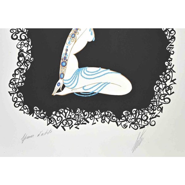 Le 2 is a contemporary artwork realized in 1970s by erté (romain de tirtoff). Mixed colored lithograph on paper. The...