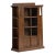 Mission 1 Door Bookcase With Side Shelves - Walnut Stain For Sale