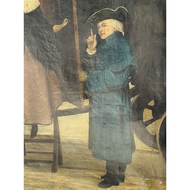 Vintage Framed Carriage Scene Oil Painting For Sale - Image 9 of 12