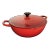 Le Creuset Two-Toned Red Cast Iron Soup Pot With Lid For Sale