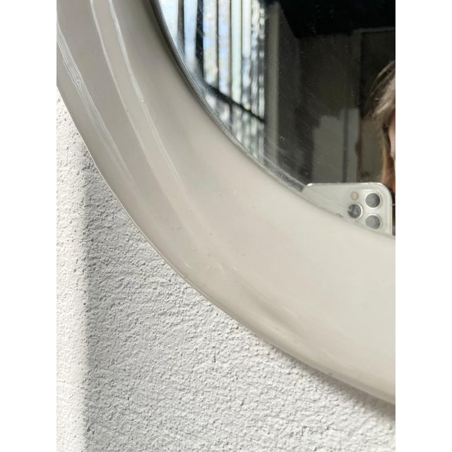 Oval Ceramic Mirror with Flowers, 1980s For Sale - Image 13 of 18