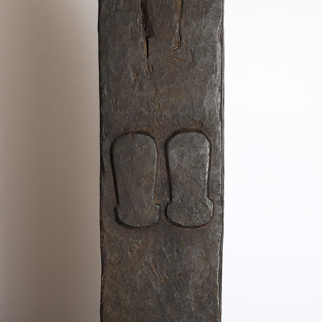 Mid-Century Toguna Sculpture in Burnt Oak on Metal Base by Dogon People, Mali For Sale - Image 11 of 12