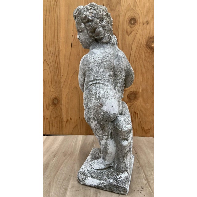 Late 20th Century Vintage Neoclassical Style Cherub/Putti Garden Sculpture For Sale - Image 5 of 8