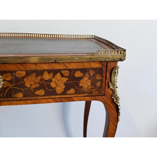 Wood Late 19th Century French Louis XV-style Writing Desk For Sale - Image 7 of 13