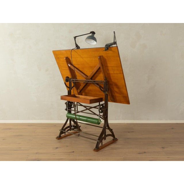 Wood Vintage Drawing Table, 1920s For Sale - Image 7 of 11