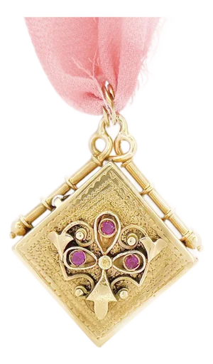 Late 19th Century Victorian 14k Ruby Locket
