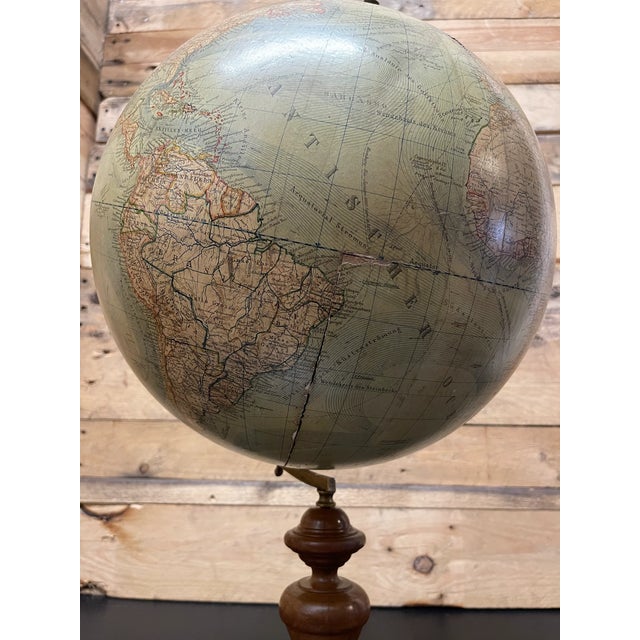 Antique German Table Globe by Ludwig Julius Heymann, 1890 For Sale - Image 4 of 10