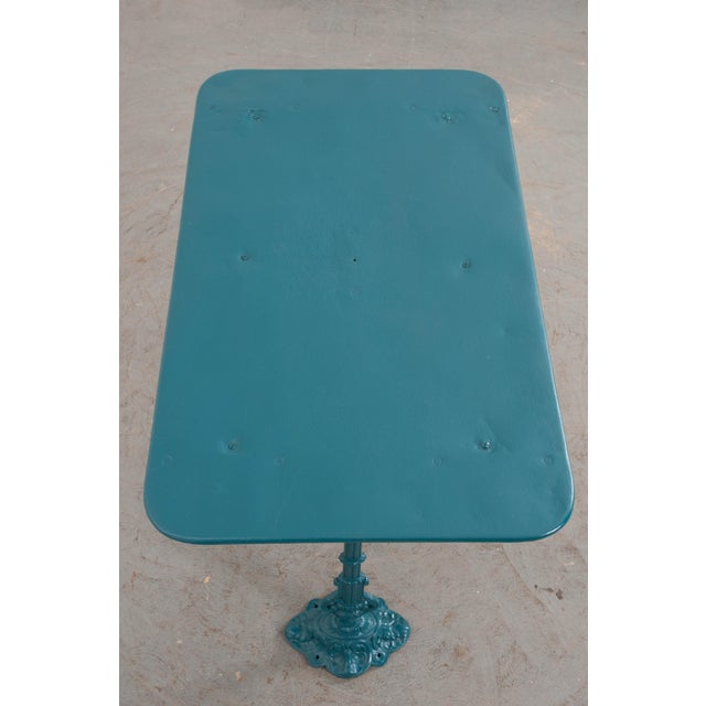 Art Nouveau Vintage 20th Century French Iron Bistro Table For Sale - Image 3 of 8