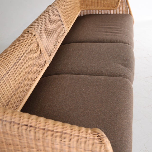Wicker Modular Sofa, 1990s, Set of 3 For Sale - Image 12 of 16