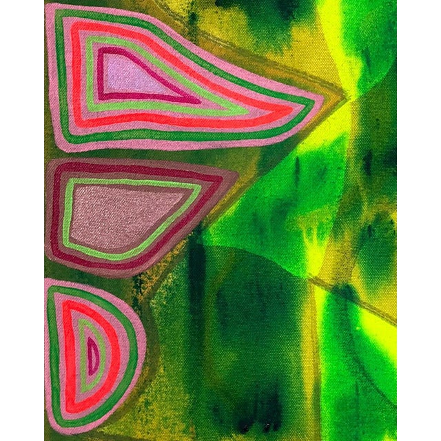 Green Max Manning “Untitled (CVS189)” Contemporary Pink and Green Geometric Abstract Painting, 2020 For Sale - Image 8 of 8