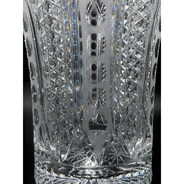 Parisian Crystal Vase with Hand-Cut Star Base, 1950s For Sale - Image 12 of 16