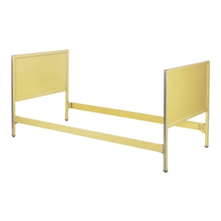 Art Deco Enameled and Chromed Twin Bed by Norman Bel Geddes Circa 1930s For Sale
