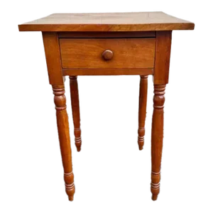 19th Century Antique Solid Cherry Work or Side Table.