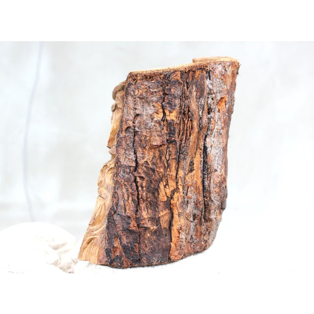1930s Vintage Folk Art Hand-Carved Wood Weeping Christ Sculpture, 1930s For Sale - Image 5 of 8