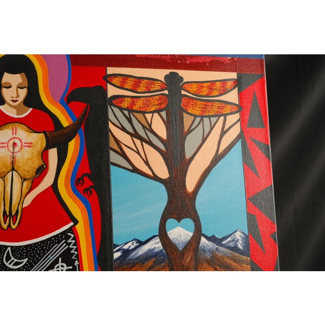Raven Redfox Original Painting (2015) - Contemporary Native Style - Runninghorse Estate For Sale - Image 11 of 12
