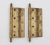 Mid 20th Century Pair of Mid 20th Century Heavy Brass Offset Door Hinges For Sale - Image 5 of 5