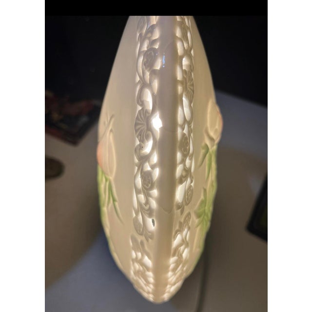 1980s Bone China Asian Influence Table Lamp For Sale In Dallas - Image 6 of 7