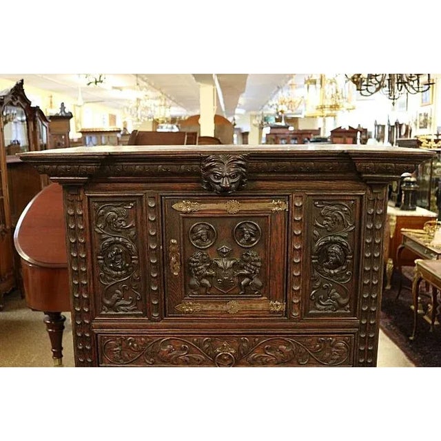 Wood ​19th Century Oak French Brittany Cupboard Cabinet For Sale - Image 7 of 12