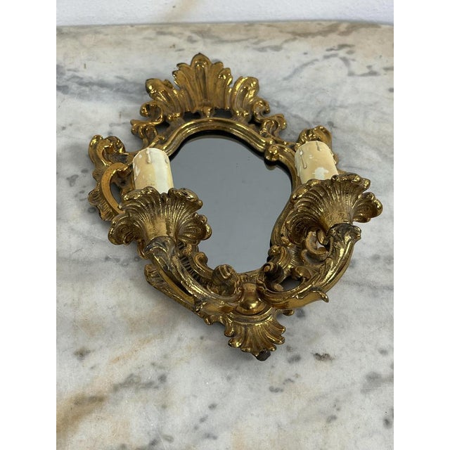 1960s Mid-Century Modern Wall Lamps with Mirror, 1960s, Set of 2 For Sale - Image 5 of 8