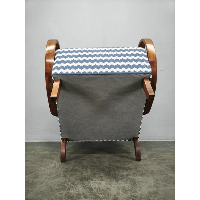 Art Deco Lounge Chair by Jindřich Halabala, Czechoslovakia, 1940s For Sale - Image 12 of 13