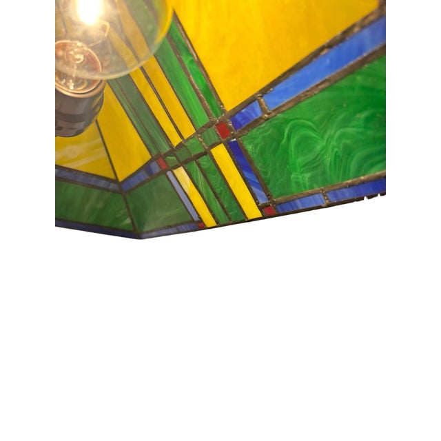Thomas Kinkade “Painter of Light” Prairie Style Stained Glass Table Lamp Mission Arts & Crafts Lighting For Sale In Greensboro - Image 6 of 9