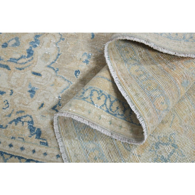 Beige 1970s Vintage Persian Handmade Wool Cotton Beige Area Rug For Sale - Image 8 of 11