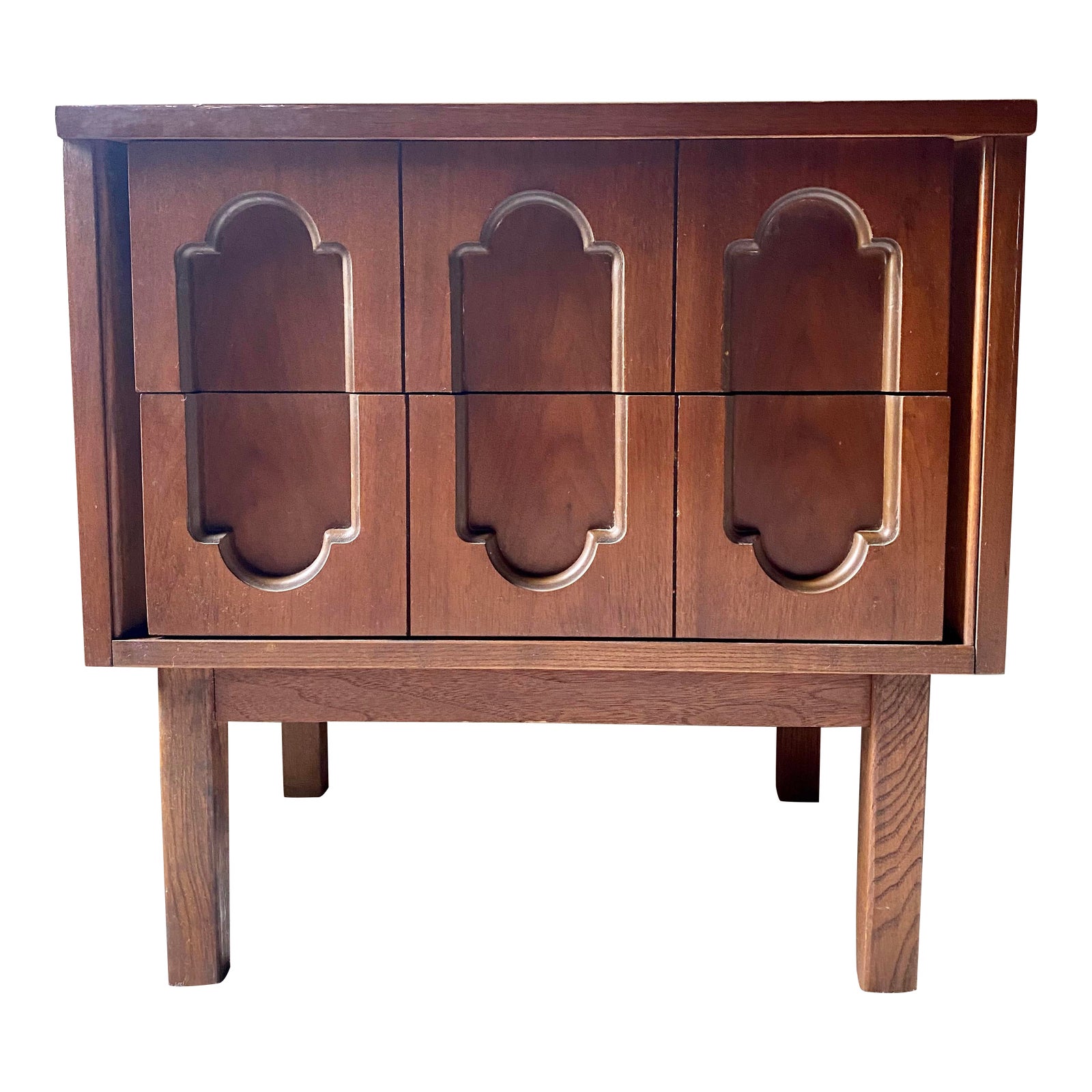 Vintage Dixie Furniture Co. Nightstand in Walnut Finish Chairish