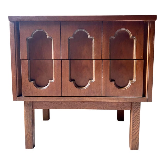 Vintage Dixie Furniture Co. Nightstand in Walnut Finish Chairish