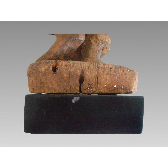 Late 19th Century Antique 'Teppanom' Temple Angel, Wood Statue Figure (Thailand) For Sale - Image 10 of 10