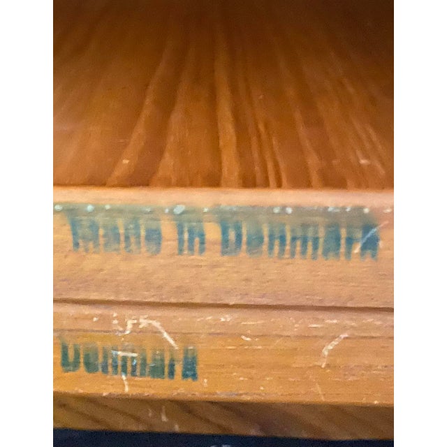 Mid Century Danish Modern Trekanten Dining Table With Oval Edge Glass Top | by Gustav Gaarde For Sale - Image 15 of 15