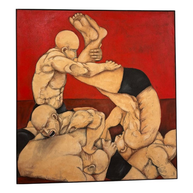 Vittorio Antonio Cocever, Figurative Composition, 1965, Oil on Canvas For Sale