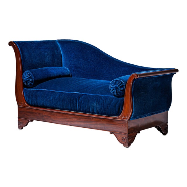 Antique French Chaise Lounge, 1830 For Sale