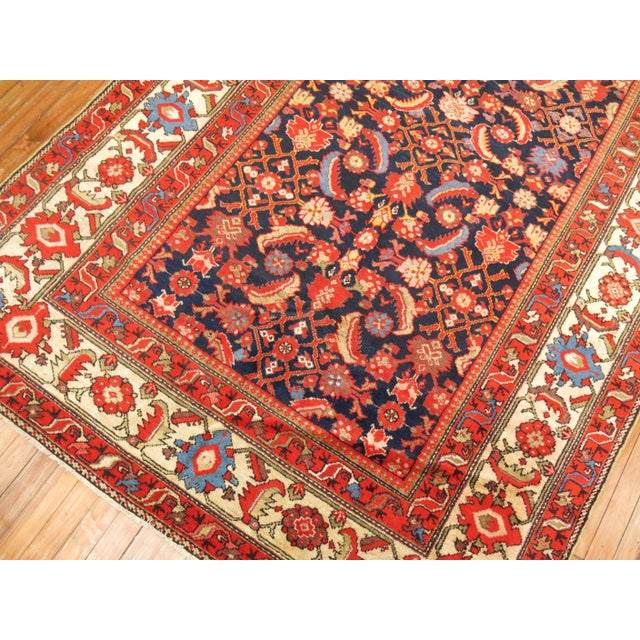 Contemporary Vintage Persian Gallery Malayer Rug in Saturated Colors For Sale - Image 3 of 18