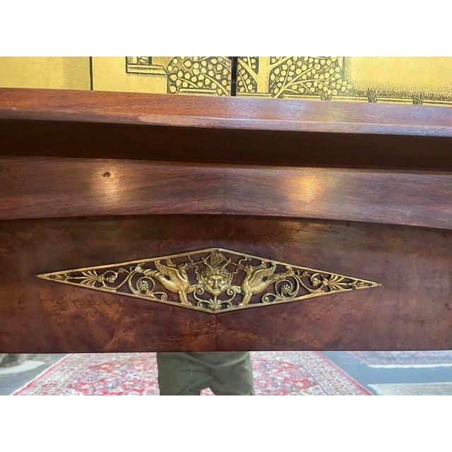 Empire Trumeau Mirror in Mahogany For Sale - Image 4 of 7