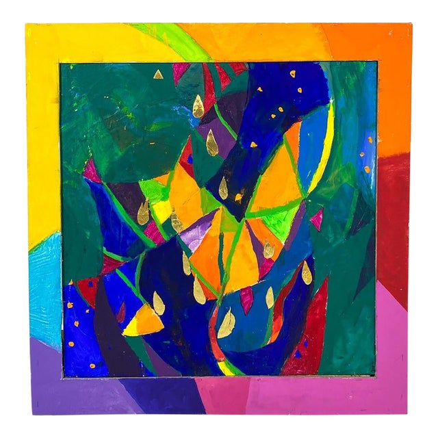 Vibrant Abstract on Canvas For Sale
