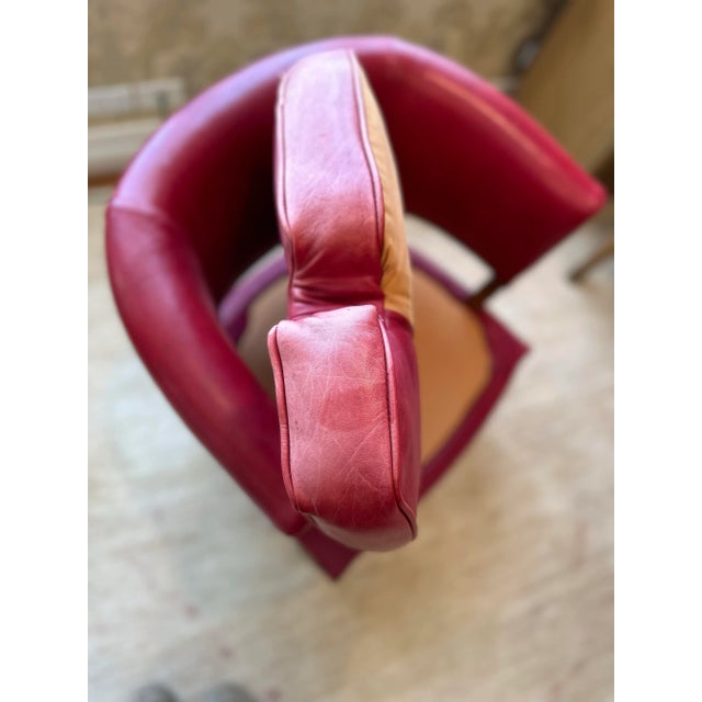 Soane Britain Custom Made One of a Kind Leather Chair For Sale - Image 11 of 12