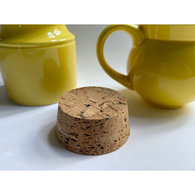 Savoir Vivre Yellow Ceramic Sugar & Creamer Set, 1980's For Sale - Image 9 of 18