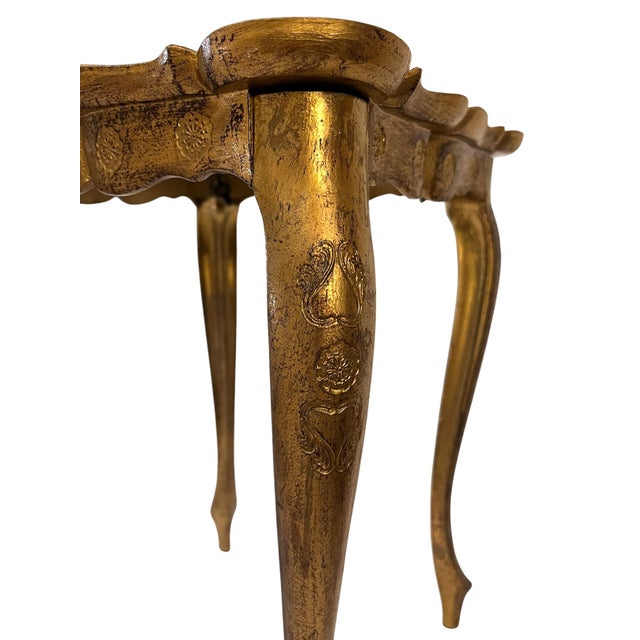 1960s Vintage Italian Florentine Nesting Tables. Set of 3 For Sale - Image 4 of 12