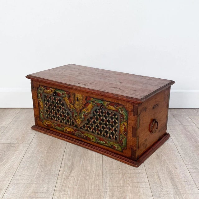 19th Century Southeast Asian Carved and Painted Document Box, 19th Century For Sale - Image 5 of 11