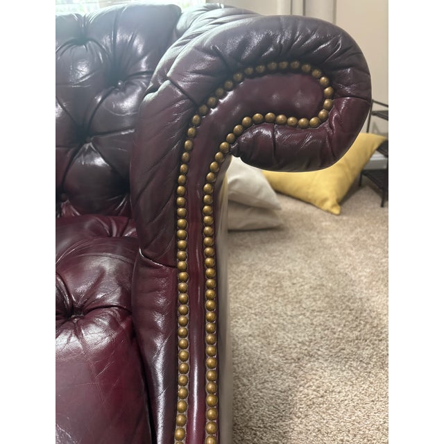 Vintage Tufted Camelback Chippendale Sofa For Sale - Image 4 of 5