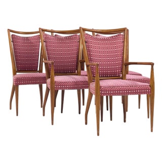 J. Stuart Clingman for Widdicomb Mid Century Walnut Dining Chairs - Set of 6 For Sale